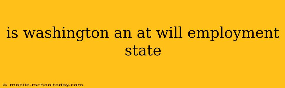 is washington an at will employment state
