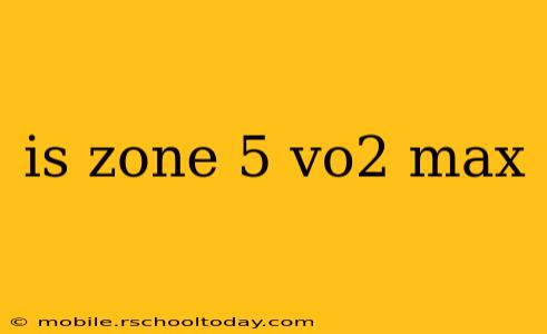 is zone 5 vo2 max