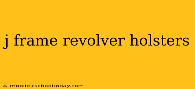 j frame revolver holsters