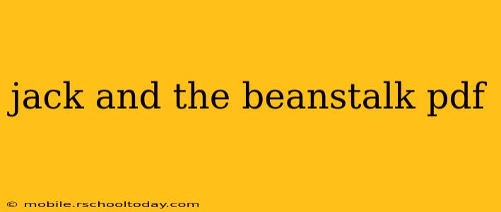 jack and the beanstalk pdf