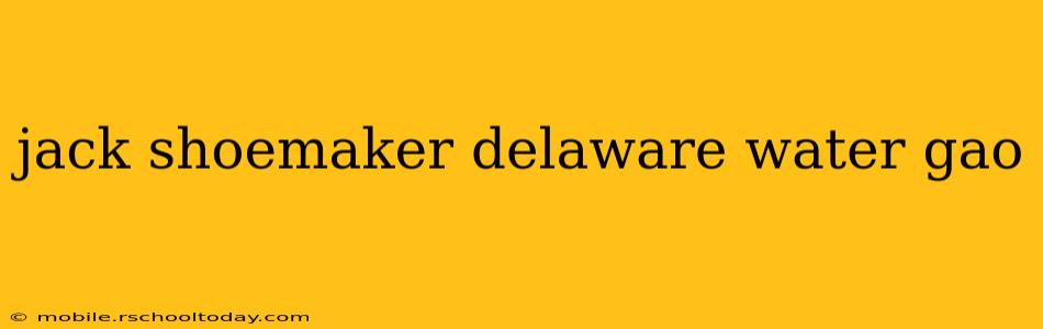 jack shoemaker delaware water gao