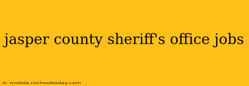 jasper county sheriff's office jobs