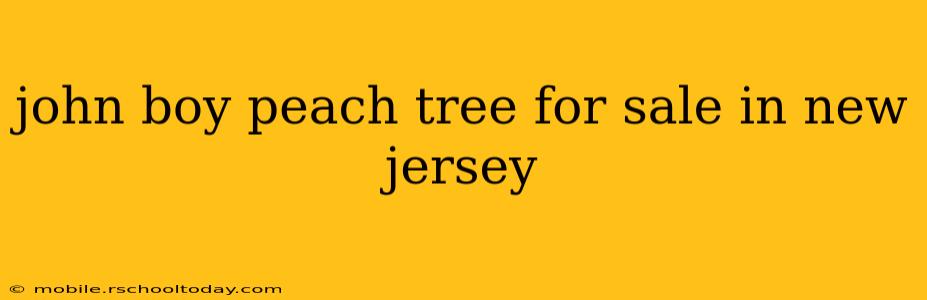 john boy peach tree for sale in new jersey