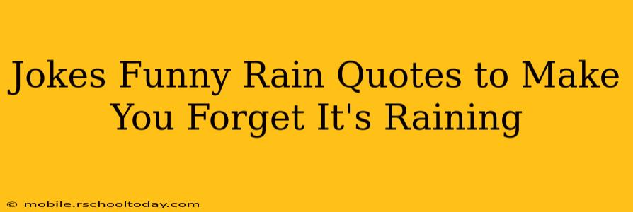 Jokes Funny Rain Quotes to Make You Forget It's Raining