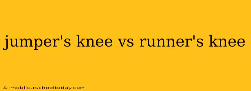 jumper's knee vs runner's knee