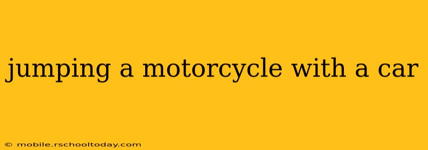 jumping a motorcycle with a car