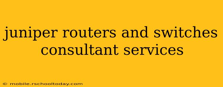 juniper routers and switches consultant services