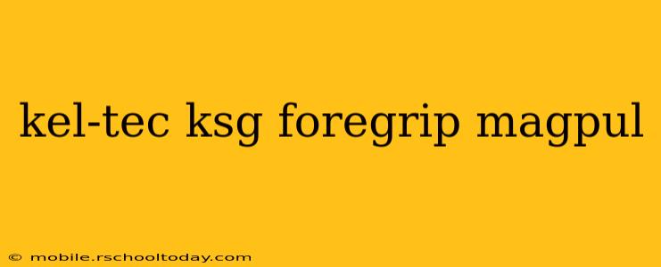 kel-tec ksg foregrip magpul