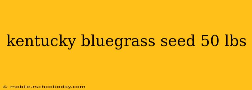 kentucky bluegrass seed 50 lbs