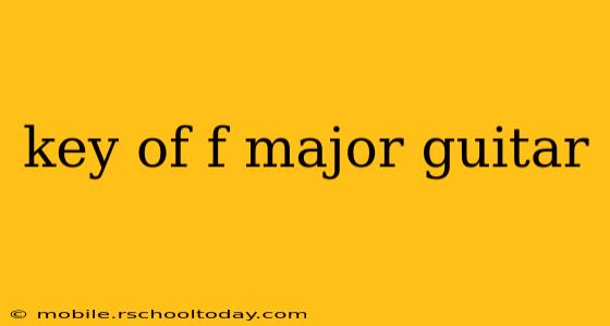 key of f major guitar