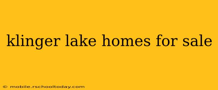 klinger lake homes for sale