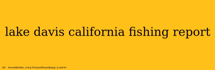lake davis california fishing report