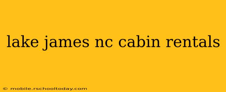 lake james nc cabin rentals