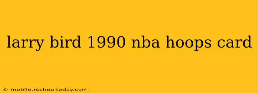 larry bird 1990 nba hoops card