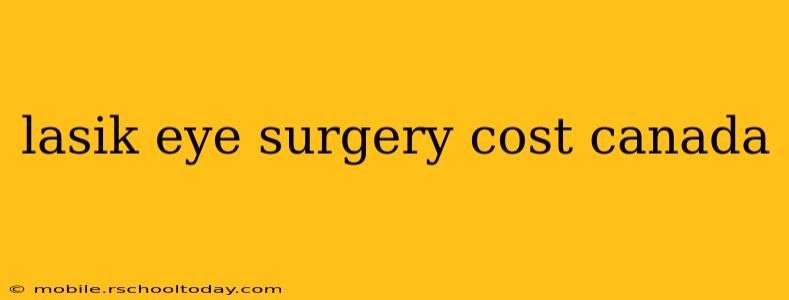 lasik eye surgery cost canada