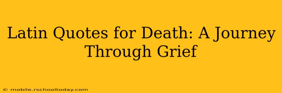 Latin Quotes for Death: A Journey Through Grief