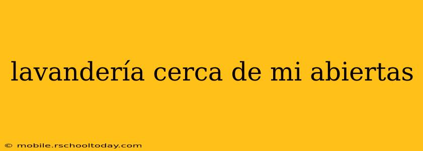 lavandería cerca de mi abiertas
