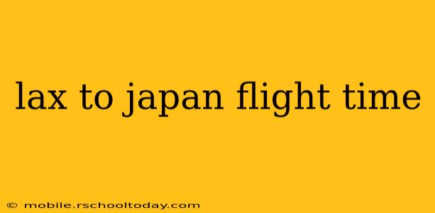lax to japan flight time