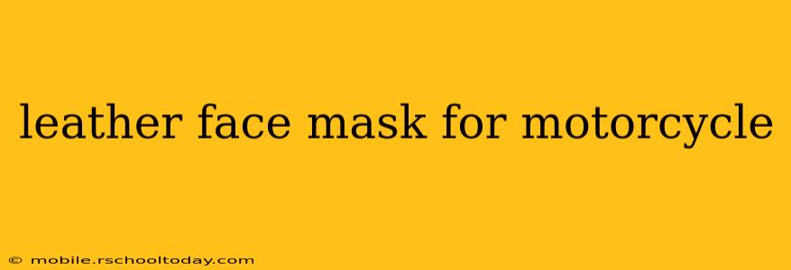leather face mask for motorcycle