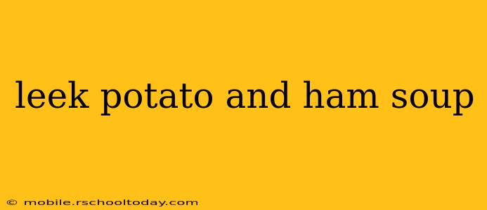 leek potato and ham soup