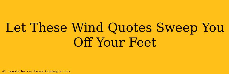 Let These Wind Quotes Sweep You Off Your Feet