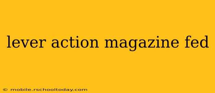 lever action magazine fed