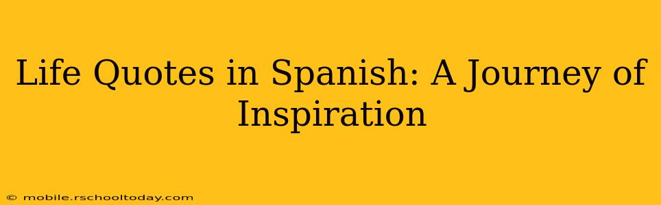 Life Quotes in Spanish: A Journey of Inspiration