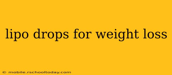 lipo drops for weight loss