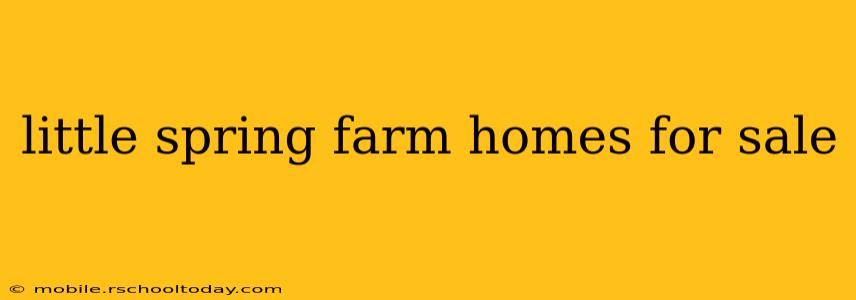 little spring farm homes for sale