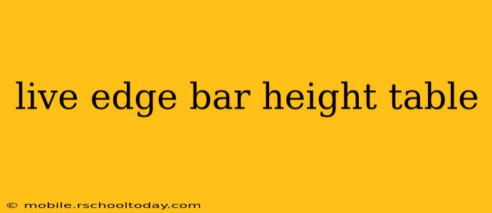 live edge bar height table