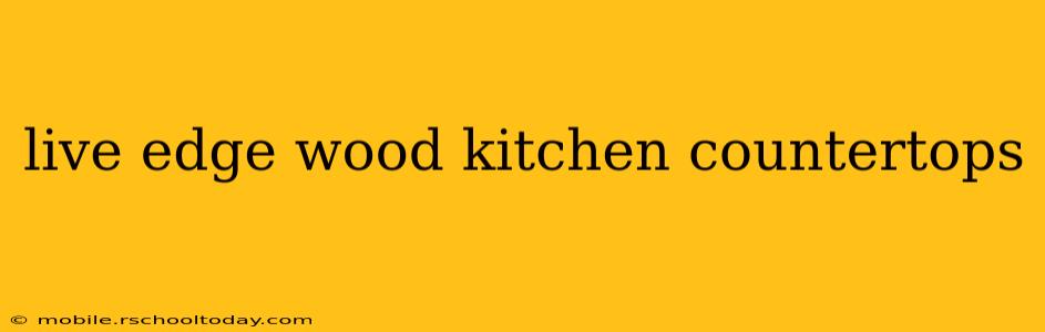 live edge wood kitchen countertops