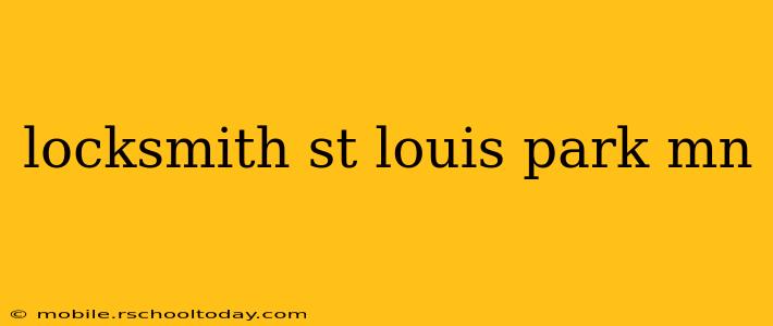 locksmith st louis park mn