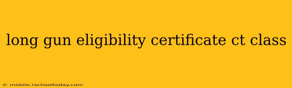 long gun eligibility certificate ct class