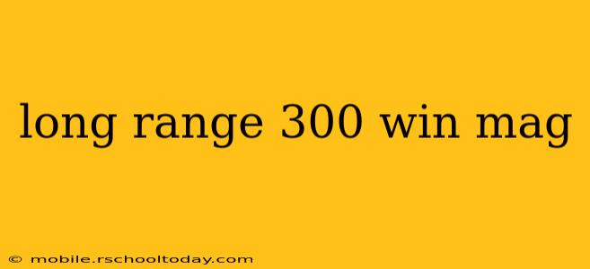 long range 300 win mag