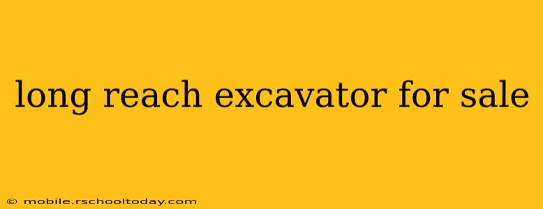 long reach excavator for sale