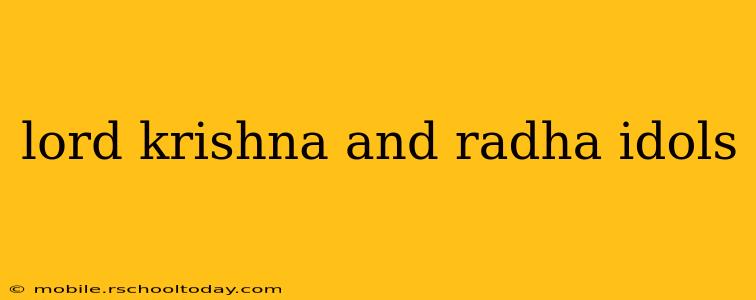 lord krishna and radha idols