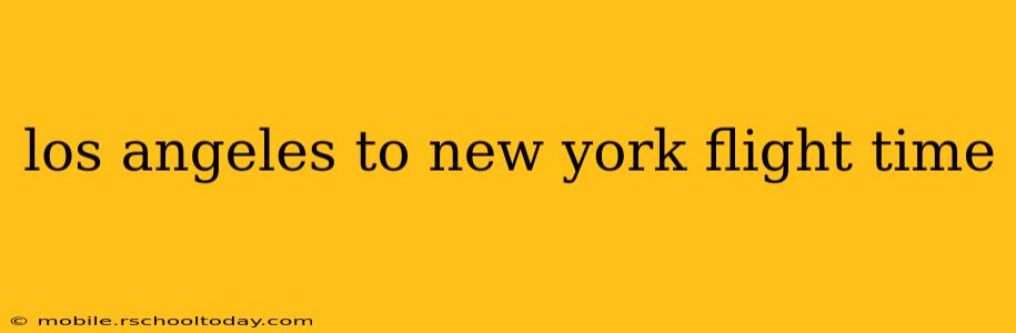 los angeles to new york flight time