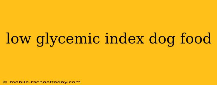 low glycemic index dog food