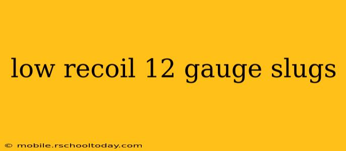 low recoil 12 gauge slugs