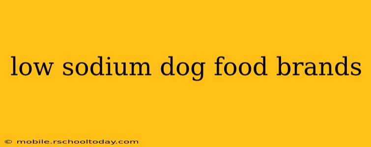 low sodium dog food brands
