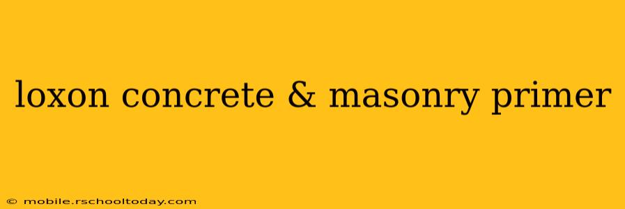 loxon concrete & masonry primer