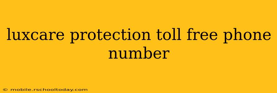 luxcare protection toll free phone number