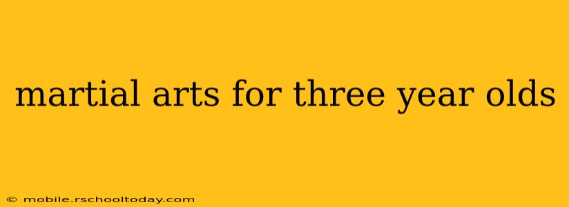 martial arts for three year olds