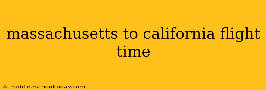 massachusetts to california flight time