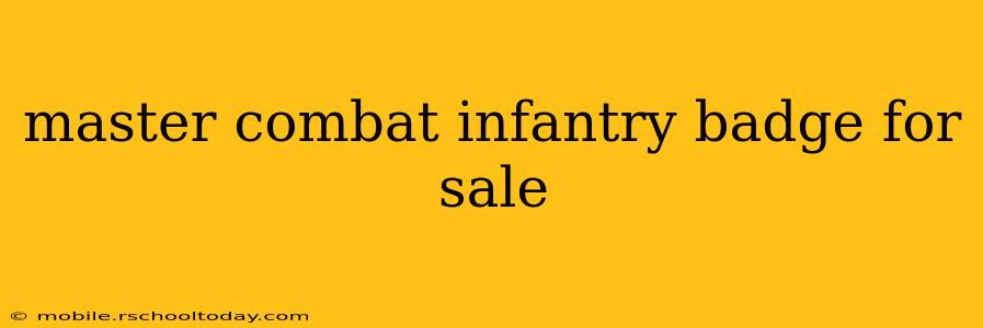 master combat infantry badge for sale