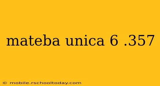 mateba unica 6 .357
