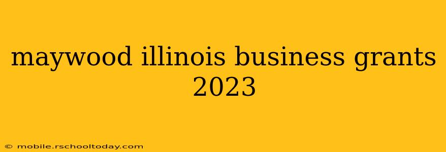 maywood illinois business grants 2023