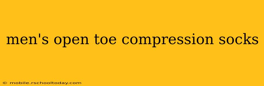 men's open toe compression socks