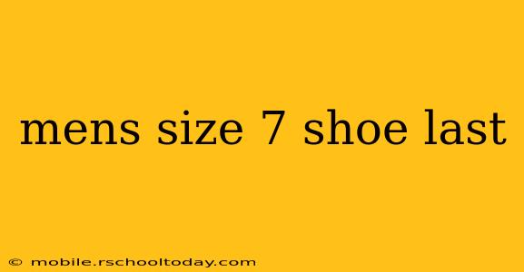 mens size 7 shoe last