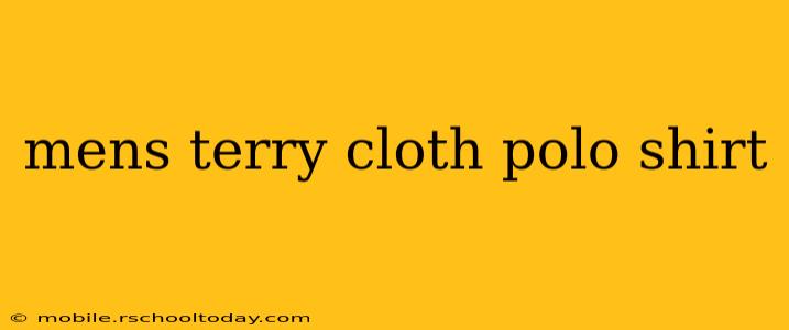 mens terry cloth polo shirt